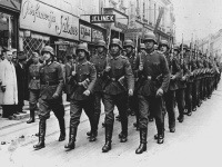 Nemeckí vojaci v Sudetoch.