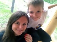 Anna Ozhigova so svojím synčekom Glebom Anna Ozhigova so svojím synčekom Glebom