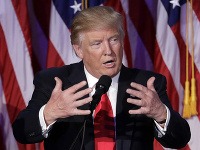 Víťaz amerických prezidentských volieb Donald Trump reční počas volebnej noci 8. novembra 2016 v New Yorku.