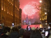 Silvestrovský ohňostroj v Moskve