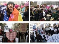Typické čiapky ružovej farby sa stali symbolom protestujúcich