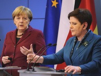 Nemecká kancelárka Angela Merkelová sa vo Varšave stretla s poľskou premiérkou Beatou Szydlovou a prezidentom Andrzejom Dudom.