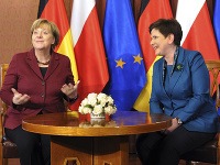 Nemecká kancelárka Angela Merkelová sa vo Varšave stretla s poľskou premiérkou Beatou Szydlovou a prezidentom Andrzejom Dudom.