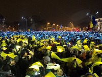 Protesty v Bukurešti pokračujú trinástym dňom.