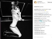 Paris Hilton zverejnila na instagrame zábery, na ktorých pózuje odetá len v miniatúrnych nohavičkách. 
