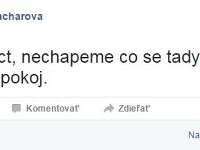 Agáta Hanychová sa prvýkrát k aktuálnej situácii v jej rodine vyjadrila cez víkend na sociálnej sieti Facebook.