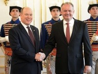 Prezident SR Andrej Kiska dnes priajl monacké knieža Alberta II.