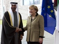 Mohammad Bin Zayed Al Nahyan s nemeckou kancelárkou Angelou Merkelou