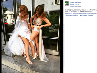 Nevesta Zuzana Hanzelová sa s priateľmi na Facebooku podelila o perličku zo svadby. 
