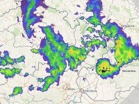 Aktuálne búrky na Slovensku a v okolí.