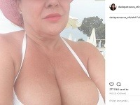 Dáda Patrasová sa na Instagrame pochválila fotkou svojich pŕs.