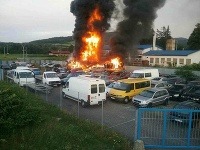 Požiar na vrakovisku. Požiar na vrakovisku.