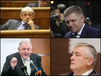 Mikuláš Dzurinda, Robert Fico, Vladimír Mečiar, Ján Slota Mikuláš Dzurinda, Robert Fico, Vladimír Mečiar, Ján Slota
