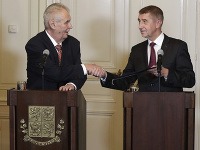 Miloš Zeman a Andrej Babiš Miloš Zeman a Andrej Babiš