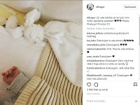 Diana Hágerová zverejnila týždeň po pôrode na Instagrame prvú fotku svojho bábätka.