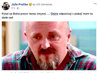 Jožo Pročko sa k smrti kamaráta vyjadril na Facebooku.