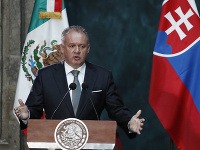 Andrej Kiska pri prejave v Mexiku Andrej Kiska pri prejave v Mexiku