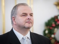 Sudca Miroslav Duriš počas vymenovania sudcov Ústavného súdu SR prezidentom SR v Prezidentskom paláci. 