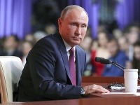 Vladimír Putin počas jeho koncoročného prejavu