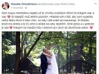 Klaudia Chlustinová sa v lete vydala a svojmu manželovi porodila syna. 