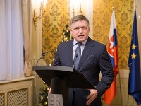 Predseda vlády SR Robert Fico počas vyhlásenia pri príležitosti 25. výročia vzniku samostatnej Slovenskej republiky a Českej republiky. 