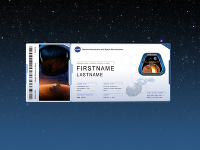 Ukážka virtuálneho lístka na Mars