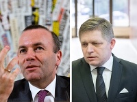 Manfred Weber a Robert Fico Manfred Weber a Robert Fico