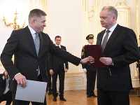 Robert Fico a Andrej Kiska Robert Fico a Andrej Kiska