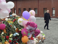 Vladimir Putin po tragédii pricestoval do Kemerova
