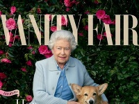 Alžbeta II. a jej štvornohí miláčikovia na titulke magazínu Vanity Fair. 