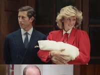 Diana odchádzala z pôrodnice s malým Harry v červených šatách, Kate s tretím dieťaťom tiež. 