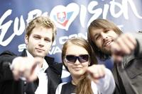 Traja najlepší interpreti v Eurovízii: Tomáš Bezdeda, Jana Kozáková z Mukatado a Kamil Mikulčík.