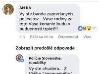 Admin stránky Polícia Slovenskej republiky.