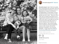 Michelle Hunziker so svojimi dcérkami. 