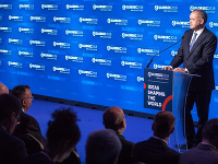 Prezident Andrej Kiska počas otvorenia konferencie GLOBSEC. 