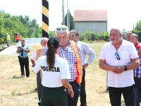 Simulovanej zrážky sa zúčastnil minister dopravy Árpád Érsek a policajný viceprezident Ľubomír Ábel