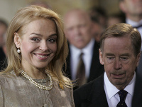 Václav Havel s manželkou Dagmar. 