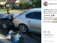 Nikola Máčeová sa na Instagrame podelila fotkami z hrozivo vyzerajúcej autonehody, ktorej bola účastníčkou.