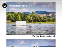 Tatiana Žideková sa zdokumentovaným pádom pochválila aj na svojom Instagrame. 