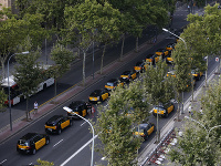 Štrajk taxikárov v Španielsku