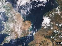 Satelitná snímka z 25. júla 2018