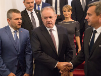 Pellegrini, Kiska a Danko po včerajšom stretnutí najvyšších ústavných činiteľov.