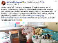 Markéta Muzikářová pred týždňom informovala, že jej syn Nicolas má popáleniny 2. stupňa a hrozí mu transplantácia.