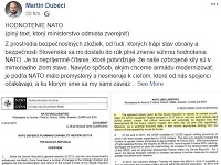 Martin Dubéci z Progresívneho slovenska zverejnil utajovanú správu NATO