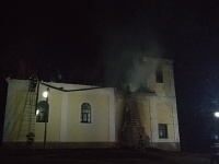 Požiar Kaplnky sv. Heleny v Považskej Bystrici.