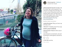 Julie Genter sa odviezla do pôrodnice na bicykli