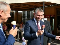 Pellegrini zašiel počas osláv výročia SNP v Banskej Bystrici spolu s primátorom Noskom na zmrzlinu