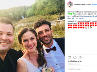 Šéfkuchár Marek Ort sa v nedeľu pochválil fotkou zo svadby Aničky Rakovskej a Roba Jakaba.