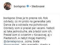 Boris Pršo vyjadril svoje pocity a poďakovanie presne rok po tom, ako prekonal mŕtvicu.