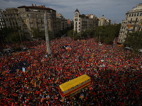 Obrovské pochody v Barcelone.
